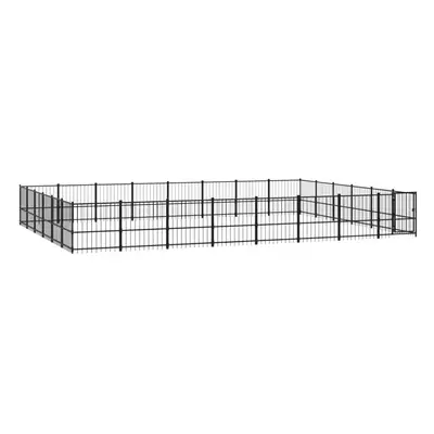 (776 x x cm) vidaXL Outdoor Dog Kennel Steel Dog Crate Pet Cage Puppy Enclosure Multi Sizes