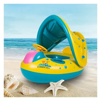 Portable Inflatable Circle Baby Float Seat Kids Swimming with Sunshade Pool Accessories