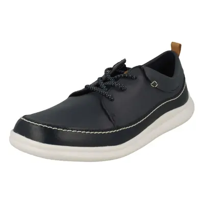 (UK 1.5, Navy (Blue)) Boys Clarks Elasticated Lace Detailed Shoes Cloud Blaze - F Fit