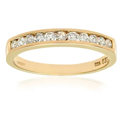 (I) Jewelco London 9ct Yellow Gold Diamond Eternity Ring