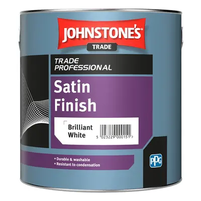 Johnstones Trade Professional Satin Finish Paint 2.5l Brilliant White