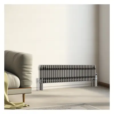 (300x1460mm - Column) Traditional Cast Iron Style Radiator Raw Metal Central Heating Column