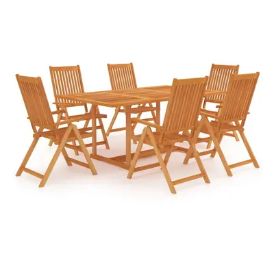 vidaXL Solid Teak Wood Garden Dining Set Piece Wooden Outdoor Furniture Set