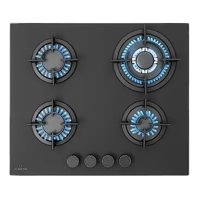 Klarstein Gas Cooker, Burners Gas Hob, 8000W Built In Four Ring Electric Hob, Campervan Cooktops