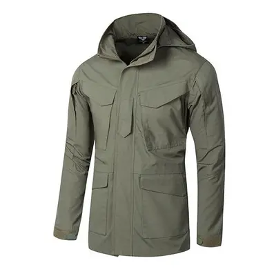 (Green, S) Mens Military Tactical Waterproof Hood