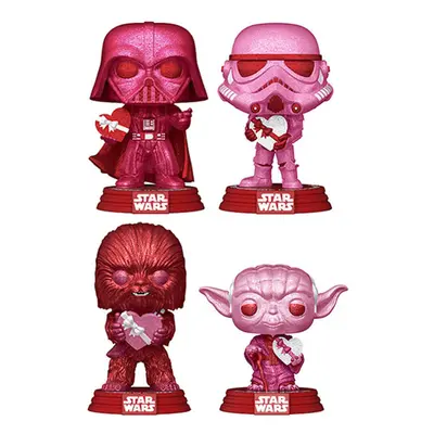 Star Wars Valentine US Exc. Diamond Glitter Pop! Vinyl 4pk