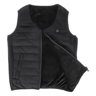 (XL) Heated Vest Warm Body Electric USB Heating Jacket Winter Outwear Men Women Short Sleeve Coa