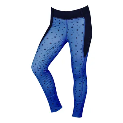 (26, Navy/Black) Dublin Girls Cool It Stars Everyday Horse Riding Tights