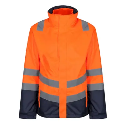 (S, Orange/Navy) Regatta Mens Pro in Hi-Vis Jacket