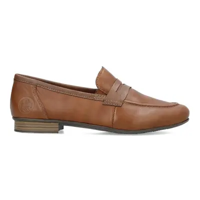 (3.5 (Adults')) Rieker | Chestnut Leather | Womens Slip On Loafers