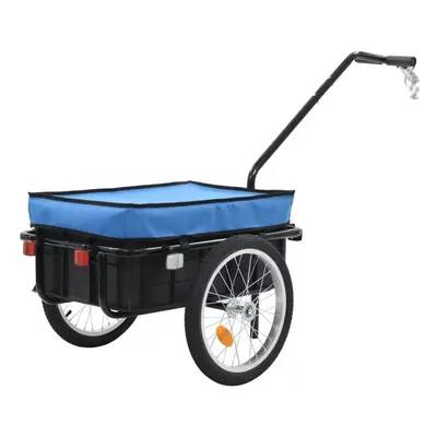 vidaXL Bike Trailer Cargo Bike Wagon Bicycle Trailer/Hand Wagon Steel Blue