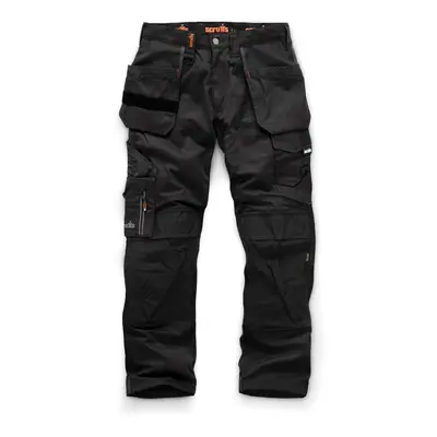 (32R, Black) Scruffs Mens Trade Work Trousers