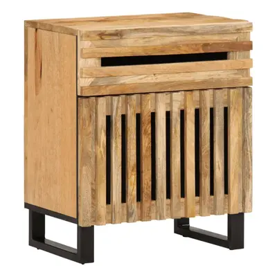 vidaXL Bedside Cabinet Nightstand Bed Table Side Table Solid Wood Rough Mango