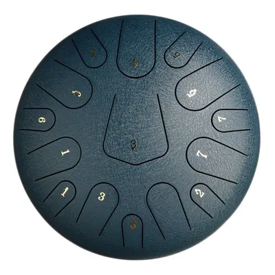 (Navy Blue) Inch Steel Tongue Drum Handpan Hand Drums Major Notes Tankdrum + Mallets Bag