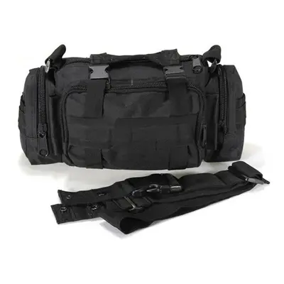 (Black) Outdoor Sports Camouflage Backpack Rucksack Camping Hiking Waist Bag Pack