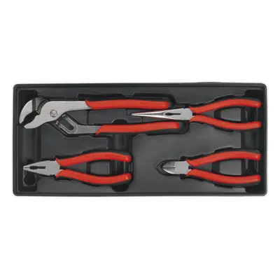 4 Piece PREMIUM Pliers Set with Modular Tool Tray - Tool Storage Organizer