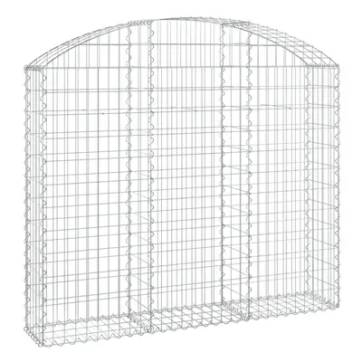 (150 x x 120/140 cm) vidaXL Arched Gabion Basket Galvanised Iron Mesh Wire Stone Basket Multi Si