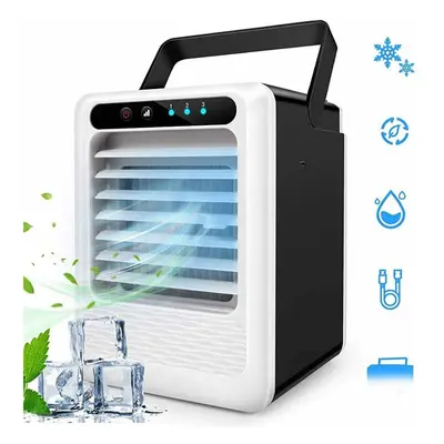 10W USB Mini Air Conditioner Small Personal Desk Fan Modes Air Purifier Humidifier Camping Trave