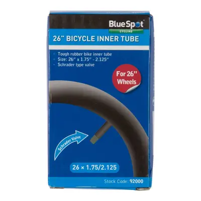 Bluespot 26" Rubber Inner Tube - inner tube tubes bike schrader inch 195 mountain x2 valve