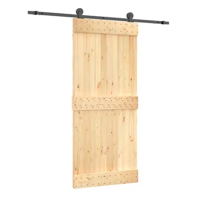 vidaXL Sliding Door with Hardware Set Interior Door Barn Door Solid Wood Pine