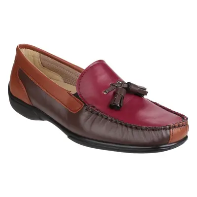 (3 UK, Chestnut/Tan/Wine) Cotswold Womens/Ladies Biddlestone Tassle Detail Moccasin