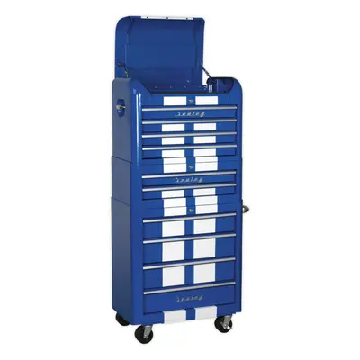 Retro Drawer Topchest Mid Box & Rollcab Bundle - Locking - BB Slides - Blue