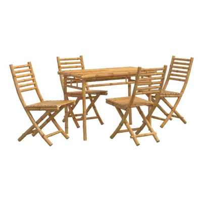 vidaXL Garden Dining Set Piece Outdoor Dining Table and Chair Set Bamboo