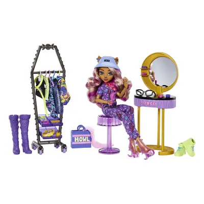 Doll and Fashion Playset, Clawdeen Wolf Doll and Accessories, Boutique Dress-Up Studio with 20+ 