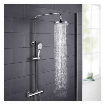 Volvic Exposed Mixer Shower Cool Touch Thermostatic Bar with Riser Rail