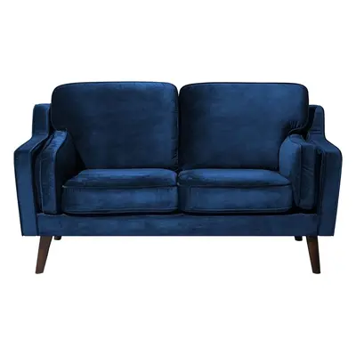 2 Seater Velvet Sofa Navy Blue LOKKA