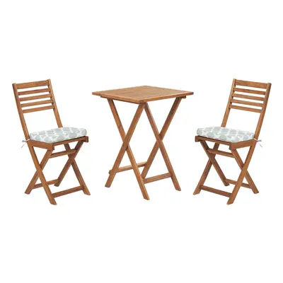 Bistro Set with Cushion FIJI Wood Mint Green