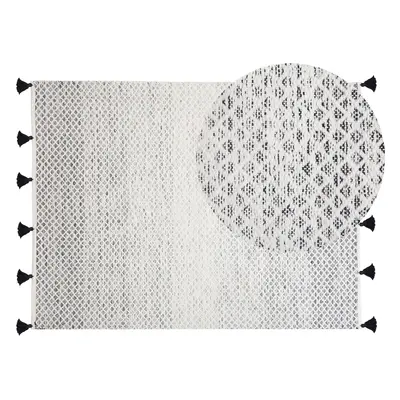 Area Rug x cm Black and White GEMLIK