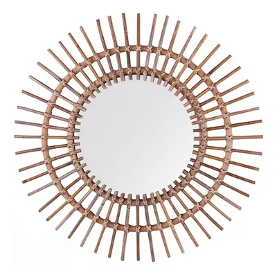 Wall Mirror STENEN cm cm Rattan Sand Beige