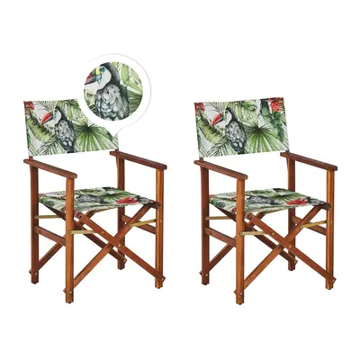 Set of Garden Chairs CINE Acacia Wood Green