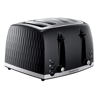 Russell Hobbs Honeycomb Slice Toaster (Independent & Extra wide slots, Browning levels, 1500W, B