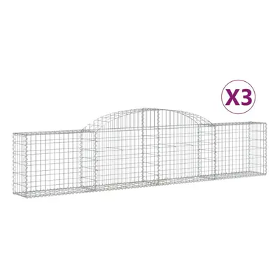 (300 x x 60/80 cm/ pcs) vidaXL Arched Gabion Basket Stone Basket Gabion Retaining Wall Galvanise