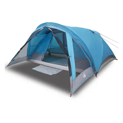 (blue) vidaXL Camping Tent Cabin 4-Person Lightweight Tent Patio Dome Tent Waterproof