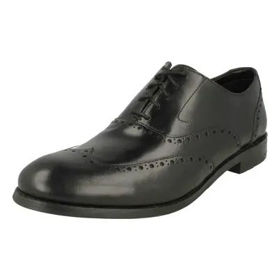 (UK 8, Black) Mens Clarks Brogue Detailed Lace Up Shoes Edward Walk - G Fit