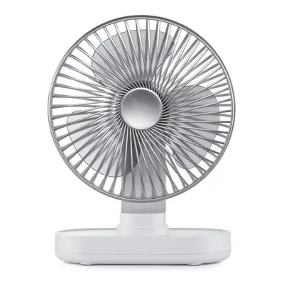 (White, Type B) inch Small Desktop Fan Cooling Fan Gear Wind Speed Low Noise for Home Office Car