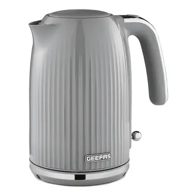 (Grey) GEEPAS 1.7L Electric Kettle 3000W Rapid Boil