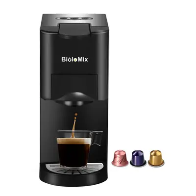 (EU Plug) Coffee Machine 1450W 3-in-One Capsule Coffee Machine Ground Coffee