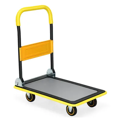 Folding Push Cart Dolly Moving Hand Truck Rolling Flatbed Cart Truck