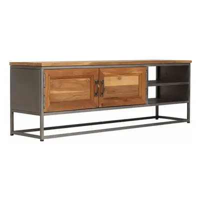 vidaXL Recycled Teak and Steel TV Cabinet 120x30x40cm Entertainment Centre