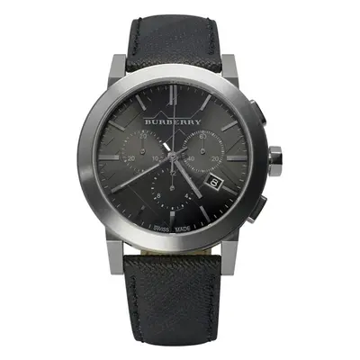 BURBERRY BU9362 â Watch for Men, Grey Leather Strap