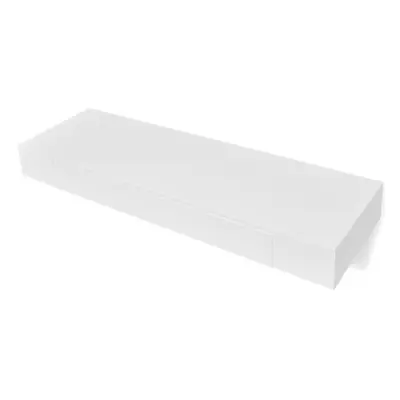 vidaXL 2x Floating Wall Shelves with Drawers White 80cm Hanging Display Unit