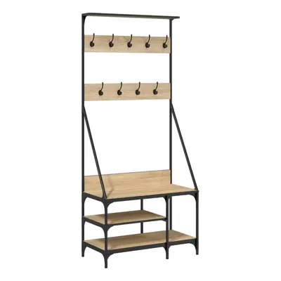 (sonoma oak) vidaXL Clothes Rack with Shoe Storage Garment Rack Clothes Shelf Clothes Rail