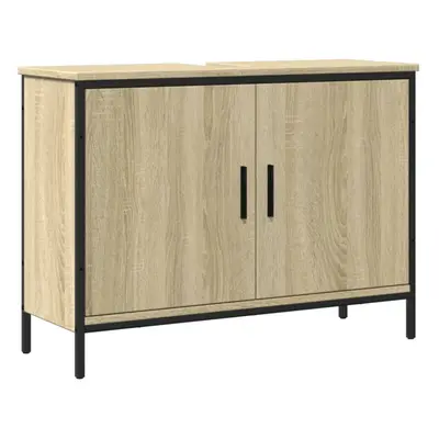 vidaXL Bathroom Sink Cabinet Storage Vanity Unit Sonoma Oak Engineered Wood