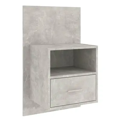 (concrete grey, 1) vidaXL 1/2x Wall Bedside Cabinet Home Bed Cabinet Furniture Multi Colours