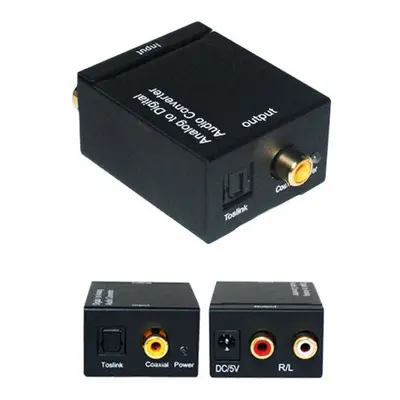 2 RCA Analogue To Digital Coaxial/Optical Soundbar Converter Adapter Audio Cable