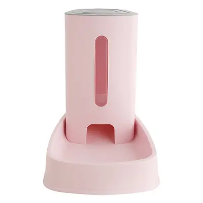 (Pink) 3.8L Automatic Feeder Pet Dog Cat Food Bowl Removable And Easy To Clean Cat Dog Pet Feede